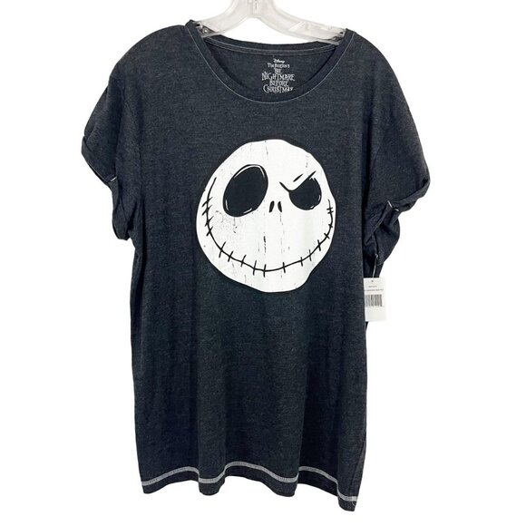 NEW The Nightmare Before Christmas Jack Big Face Tee Rolled Cuff - Women's XL - Picture 1 of 7